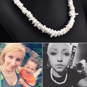 PANNEE by Panacea elegant genuine natural shell White Necklace Chocker 18”